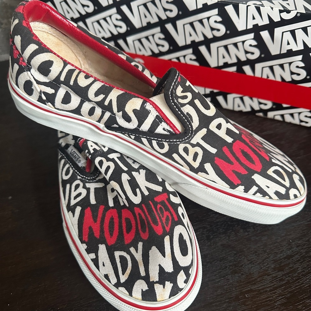 NoDoubt Limited Edition Vans w/ Box. Rock Steady Slip-Ons - mens 6.5/womens 8